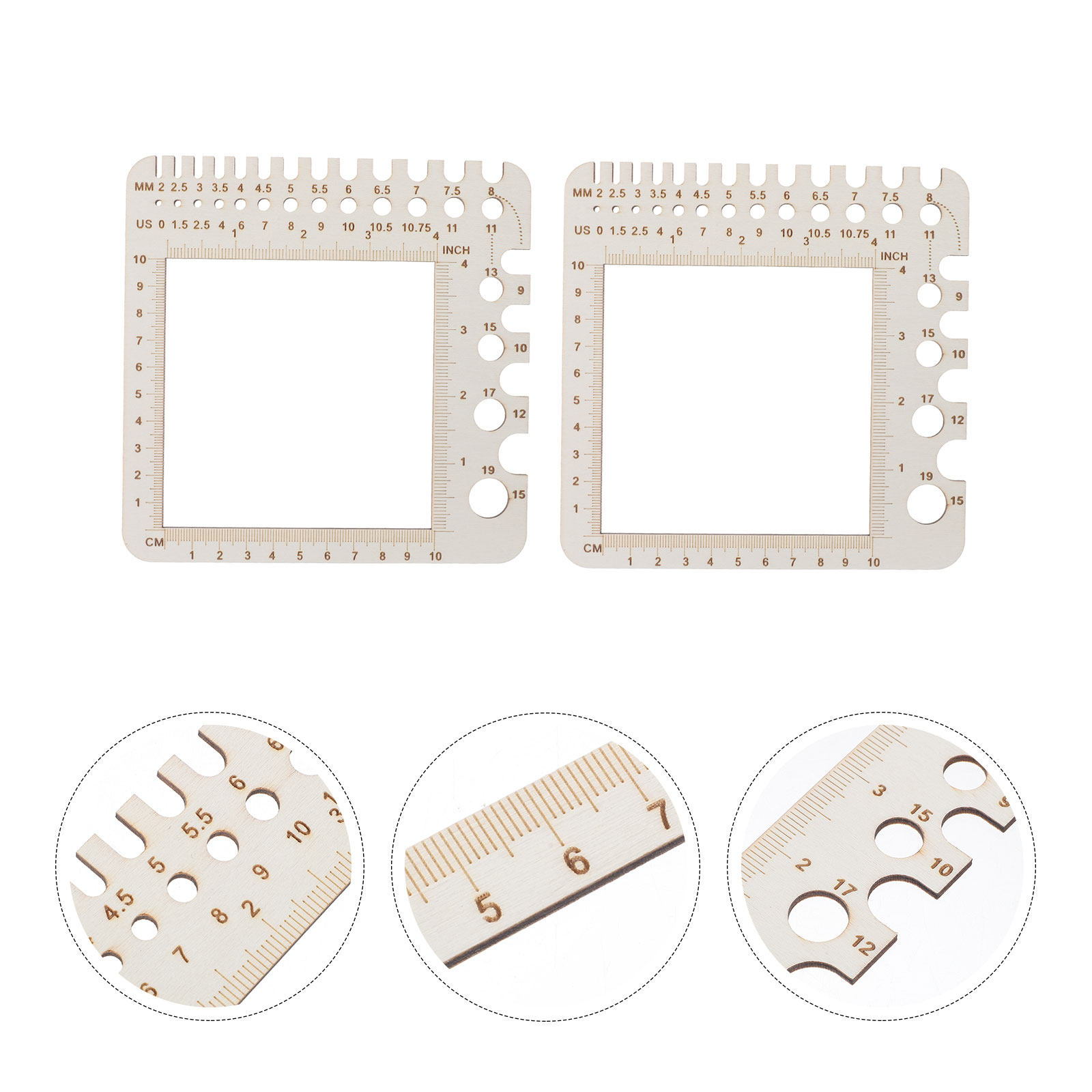 Sewing Gauge Ruler - 2 قطعة من مساطر قياس الحياكة
