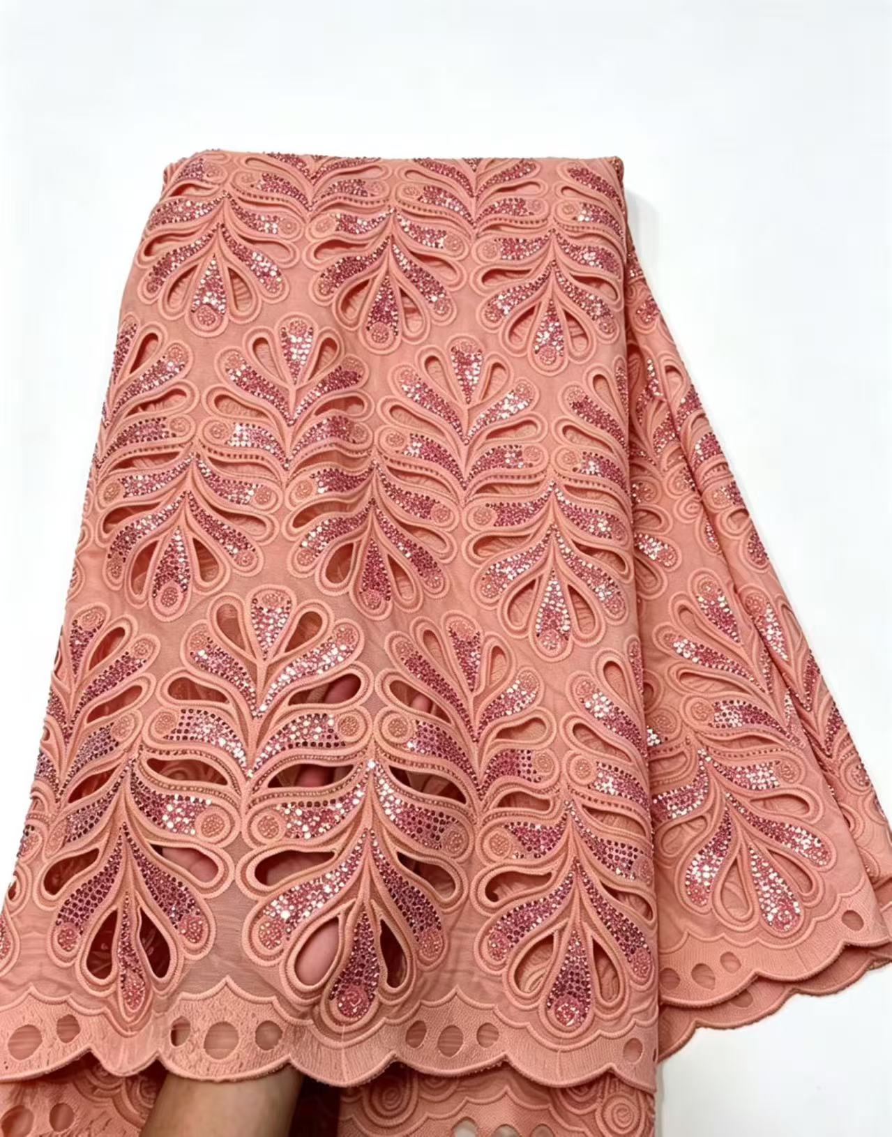 Textile For Sewing - قماش دانتيل أفريقي نيجيري عالي الجودة