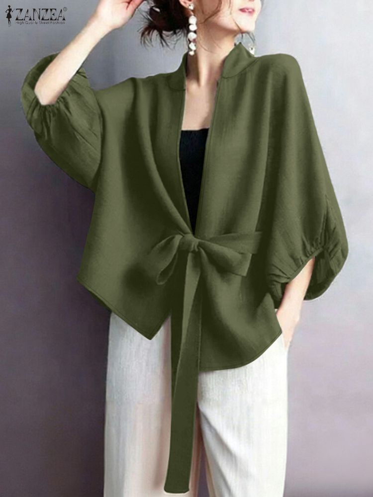 Sewing V - 2025 ZANZEA أنيقة الخامس الرقبة فانوس