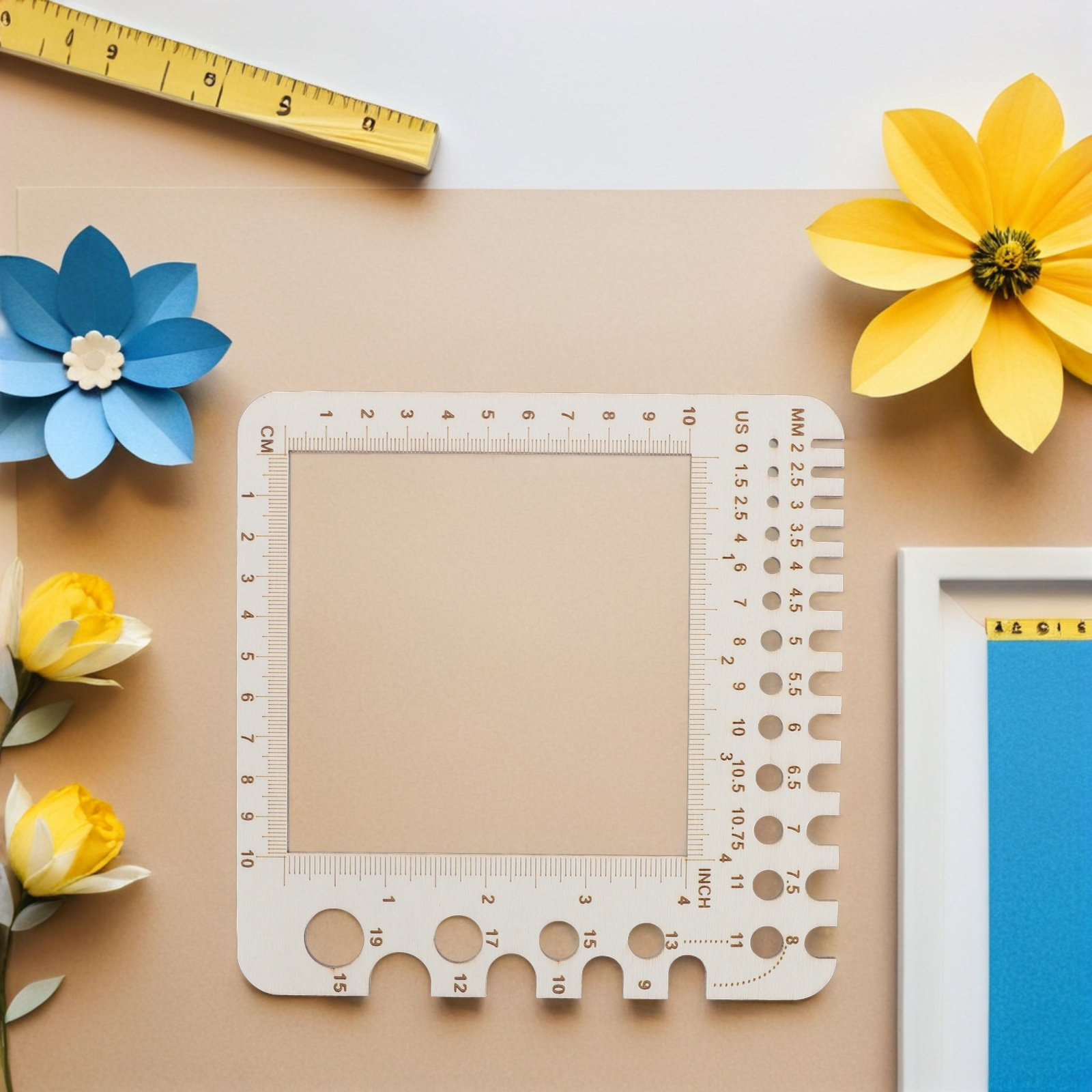 2 قطعة من مساطر قياس الحياكة ا - مراجعة Sewing Gauge Ruler وسعره