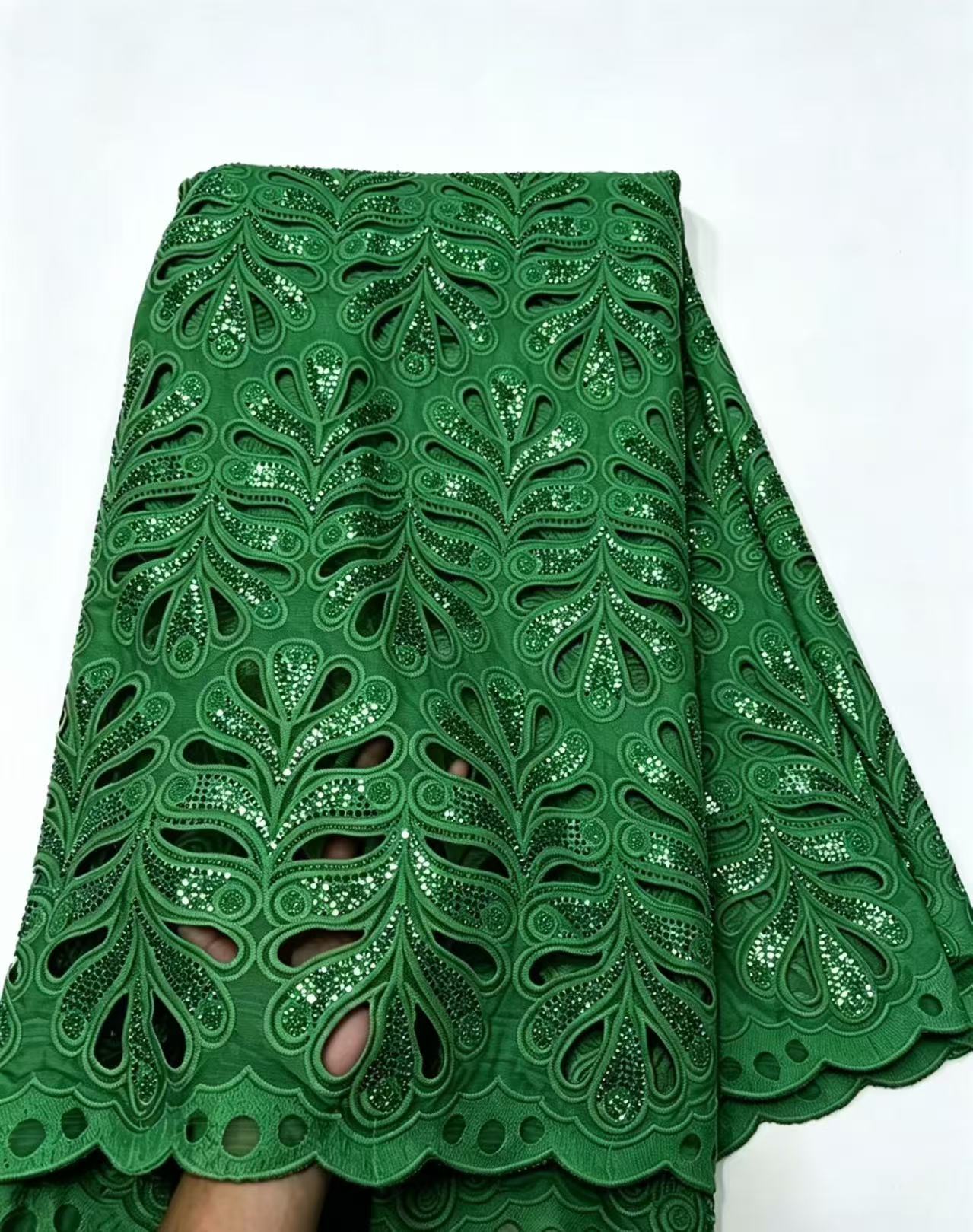 قماش دانتيل أفريقي نيجيري عالي - مراجعة Textile For Sewing وسعره