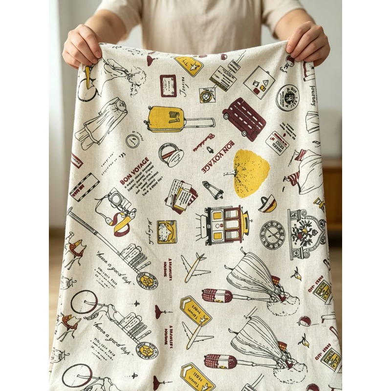 قماش مختلط الألياف بنقشة فتاة، - مراجعة Textile For Sewing وسعره