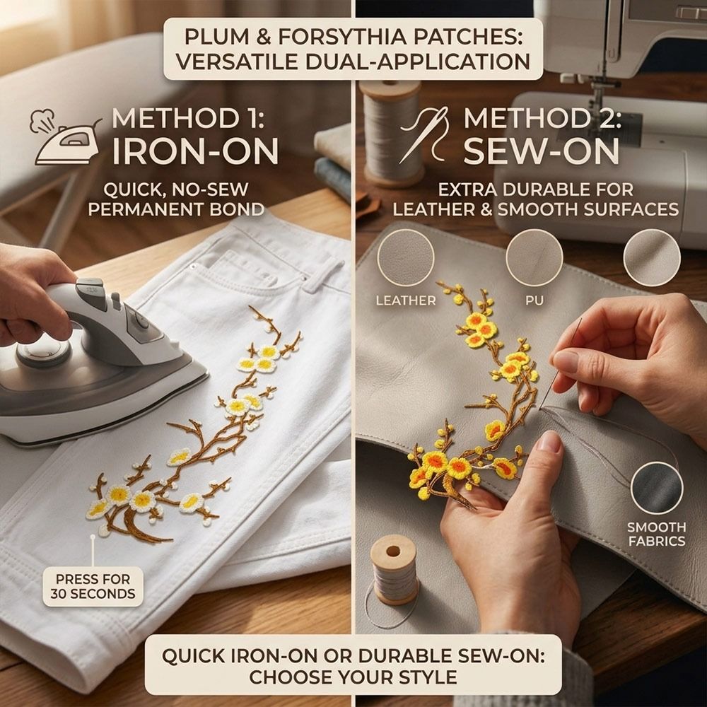 رقع زهرة الكرز القابلة للصق با - مراجعة Textile For Sewing وسعره